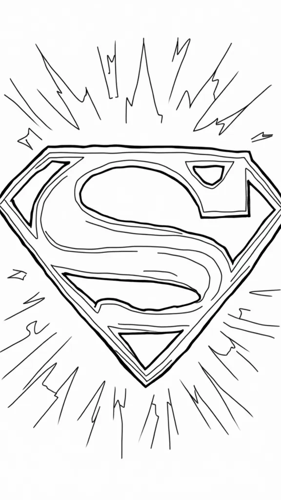 coloriages de signe Superman